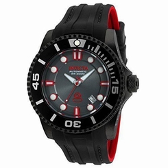 Invicta Pro Diver Automatic Black Dial Black and Red Silicone Mens Watch 20205
