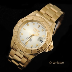 AUTOMATIC Invicta Pro Diver 18k GOLD Plated Champagne Dial NH35A $345 Mens Watch 722630847779