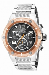 New Mens Invicta 19635 Speedway Viper Swiss Charcoal Dial Stainless Steel Watch