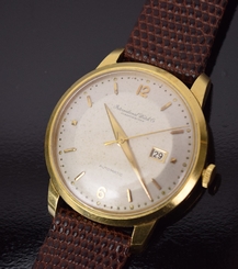 Vintage IWC Schaffhausen Men's 18k Solid Gold Automatic Calendar Date Watch