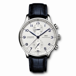 IWC Portuguese Automatic Chronograph Silver Dial Steel 41mm Mens Watch IW371446 7640127776834