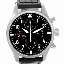 IWC Pilot Black Dial Chronograph Automatic Mens Watch IW377701 640522176335