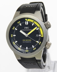 IWC Mens Aquatimer Titanium Black/Yellow Dial Automatic Watch 3538