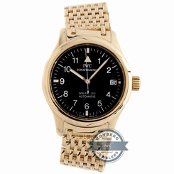  IWC Mark XII IW3241 Auto 36mm Yellow Gold Mens Bracelet Watch Date