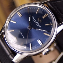 Authentic IWC Schaffhausen Blue Dial Stainless Steel Automatic Mens Wrist Watch