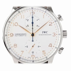 IWC Portuguese Automatic Chronograph Silver Dial Steel 41mm Mens Watch IW371445 7640127776841