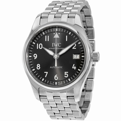 IWC UNISEX PILOT 36MM STEEL BRACELET & CASE AUTOMATIC GREY DIAL WATCH IW324002