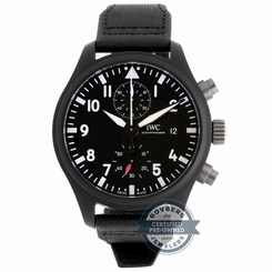 IWC Pilots Top Gun IW3890-01 Auto 44mm Ceramic Mens Strap Watch Date Chrono
