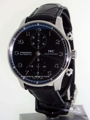 IWC Portuguese Chronograph Stainless IW3714-47 Black Mens Watch 7640127776940