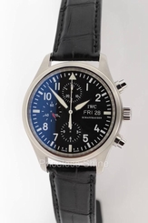 IWC Fliegeruhr Pilot Chrono 3717 Chronograph Day & Date Black Dial