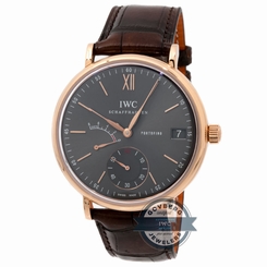 IWC Portofino Hand-Wound 8 Day IW5101-04 Manual 45mm Rose Gold Mens Strap Watch
