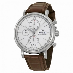IWC MEN'S PORTOFINO 42MM LEATHER BAND STEEL CASE AUTOMATIC WATCH IW391007