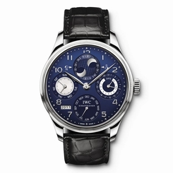 IWC Portuguese Perpetual Calendar Midnight Blue Dial White Gold 44mm IW503203 7640127776643