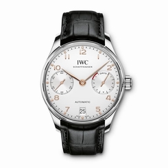  New IWC Portugieser Automatic Silver Dial Steel 42mm Mens Watch IW500704