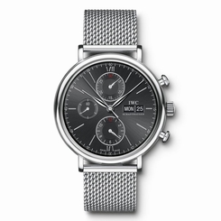NEW IWC Portofino Stainless Steel Automatic 42mm Black Watch IW391010