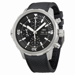 IWC IW376803 Schaffhausen Aquatimer Chronograph Black Dial Men's Rubber Watch 7613268333259
