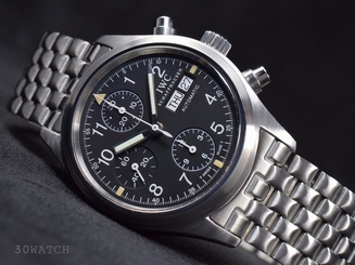 IWC Pilot's Chronograph Ref.3706 Day-Date Stainless Steel 39mm Automatic Watch