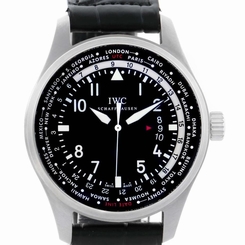 IWC Pilot Worldtimer Black Dial Automatic Mens Watch IWC3262-01 Unworn