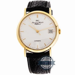 IWC Portofino IW3533 Auto 34mm Yellow Gold Mens Strap Watch Date Tang