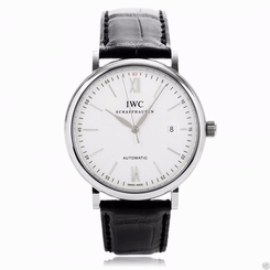 IWC Portofino Automatic IW356501 Steel Silver Dial Leather Brand NEW Ret: $4,500 7640127775424