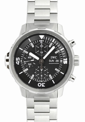 IWC IW376804 Schaffhausen Aquatimer Chronograph Black Dial Men's Steel Watch New 7613268333266