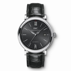 NEW IWC Portofino Automatic Black Dial Steel 40mm IW356502 639767604116