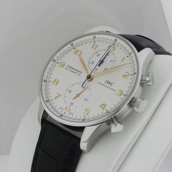 IWC Portuguese Automatic Chronograph IW371445 Silver Dial B&P New Ret: $7,600 7640127776841