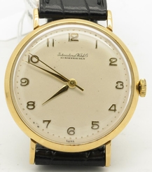 IWC Rare Vintage  18K Yellow Gold Men's Watch Cal.89 Silver Satin Matte Dial