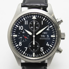 Authentic IWC Pilot's Watch Chronograph SS self-winding IW371701 Mens watch 088