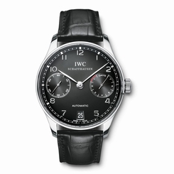 IWC MEN'S PORTUGUESE 42.3MM ALLIGATOR LEATHER BAND AUTOMATIC WATCH IW500109 7640127771624