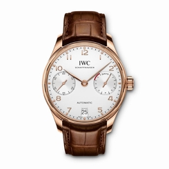 NEW IWC Portugieser 18k Rose Gold Automatic 42.3mm White Dial Watch IW500701