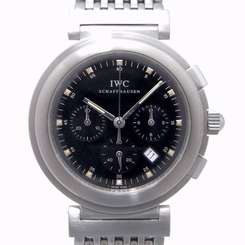 Pre-Owned IWC Da Vinci SL Chrono Quartz SS Black Dial Men's Watch IW372805, MR