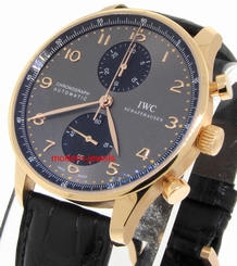 IWC Portuguese Chrono Automatic 18k RG Watch IW371482 ! 7640127774878