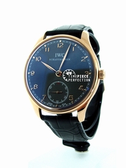IWC Portuguese Hand Wound Rose Gold Grey IW5454-06