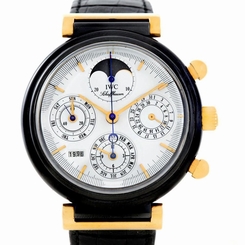 IWC Da Vinci Ceramic Gold Perpetual Calendar Moonphase Watch 3755