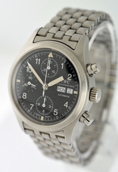 IWC Pilot Day/Date Chronograph Automatic Stainless Steel 39mm watch.