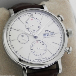 IWC Portofino Chronograph IW391007 New Style Silver Box and Papers Ret: $5,600 7640127776353