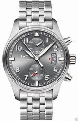 IWC Pilot's Watch Spitfire Chronograph IW387804 Grey Dial Steel Retail: $10,800 7640127776131