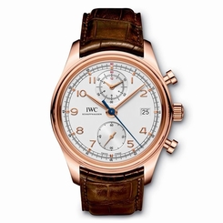 IWC Portuguese Chronograph Classic Silver Dial Pink Gold 42mm IW390402 7613268282465