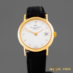 IWC PORTOFINO 18K GOLD REF. 4531 DATE QUARTZ LADY BOX