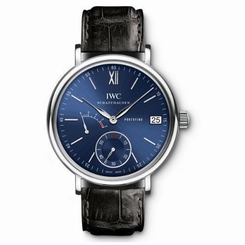 IWC MEN'S 45MM BLACK LEATHER BAND STEEL CASE AUTOMATIC ANALOG WATCH IW510106