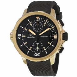 IWC MEN'S AQUATIMER 44MM BLACK RUBBER BAND METAL CASE AUTOMATIC WATCH IW379503