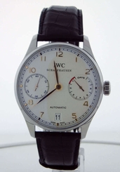 IWC Portuguese Automatic 7 Day Power Reserve White Dial Rose Numbers IW500114 7640127774984