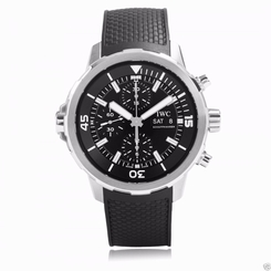 IWC IW376803 Aquatimer Chronograph 44mm Black Dial Black Rubber Retail: $6,850