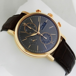 IWC Portofino Chronograph 18kt Rose Gold Black Dial IW391021 NEW Ret: $15,100