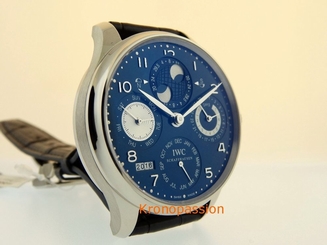 IWC Portuguese Perpetual Calendar Double Moon 18K White Gold Ref.503203 New !