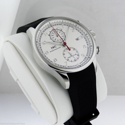 NEW IWC Portuguese Yacht Club Chrono Silver Dial 45.4mm B&P IW390211 Ret: $14000 7640127776568