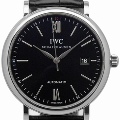 Used[A] Watch Men IWC Portofino IW 356502 Self winding SS / leather O7E 639767604116
