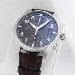 IWC Pilot's Watch Spitfire Chronograph 43mm IW387802 New Grey Dial Ret: $9,800 683498406600