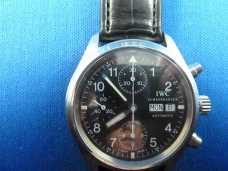 IWC PILOT FLIEGERCHONOGRAPH AUTOMATIC CLASICC PILOT WATCH! 39MM CASE